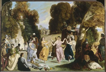 Musien tanssi, vuosina 1846-1851 (öljy kankaalle).