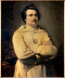 Honore de Balzacin muotokuva (1799-1850) Louis Boulangerin (1806-1867) maalaus 1800-luvulta. Tornit. Kuvataidemuseo
