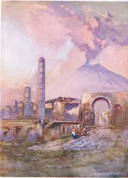 Pompeji: Hutchinson & Sonin julkaisemasta Hutchinsons Picturesque Europe -teoksesta, n. 1930.