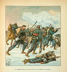 Eugene Sergeantin Loire-armee, joka tunnetaan nimellä Grenest, kuvannut Louis Bombled (1862-1927) (Ranskan ja Saksan sota; kampanja 1870 -1871): kersantti Ramus Iseren matkapuhelimesta taistelussa 7. joulukuuta