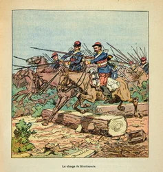 Eugene Sergentin Loiren armeija, Grenest, kuvittanut Louis Bombled (1862-1927) (Ranskan ja Saksan sota; kampanja 1870 -1871): Ladonin taistelu 22. marraskuuta