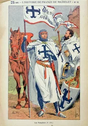 Temppeliritarit, kuvitus Jules Micheletin (1798-1874) "Histoire de Francesta" n. 1900