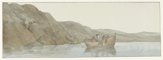 Gezicht op Kaap Paceco in Calabrië nabij de stad Scilla Näkymä Cape Pacecolle Calabriassa lähellä Scillaa (otsikko esineessä) Matkat Italiassa, Sisiliassa ja Maltassa - 1778 (sarjan nimi)