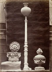 Sisätilojen yksityiskohdat ja kattokruunu, Théâtre du Vaudeville, Pariisi