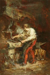 The Smithy (öljy paneelille)