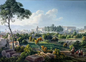 Näkymä Esquilinuksesta, Rooma, noin 1800