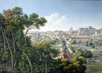 Näkymä Viminale-kukkulalle, Rooma, n. 1800