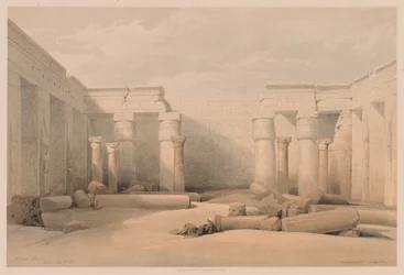 Egypti ja Nubia: Osa II - nro 18, Medinet Abou, Thebes, 1832.