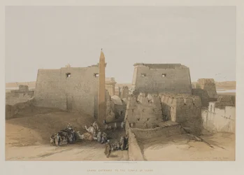 Egypti ja Nubia, osa II: Suuri sisäänkäynti Luxorin temppeliin, 1848.
