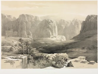 Pyhä maa, Syyria, Idumea, Arabia, Egypti & Nubia Voi. III: Petra, Etelään katsova, 1842.
