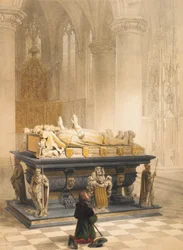 Merodes-perheen hauta, Gheel, arkki 6 Haghen luonnosportfoliosta: Belgia, Saksa, n. 1845-55