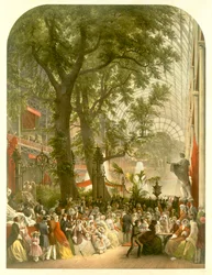 Kristallipalatsin transept, 1851 (värillinen lito)