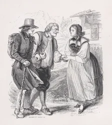 The Traveller from The Complete Works of Béranger, 1836. Tekijät: Louis-Henri Brevière, Cesar-Auguste Hebert.