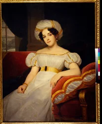 Prinsessa Natalya Stepanovna Golitsynan muotokuva, s. kreivitär Apraksina (1794-1890). Louis Hersentin (1777-1860) maalaus öljy kankaalle