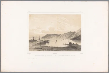 Näkymä Möllen satamaan Vue prize du Port de Mólleleie / Udsigt fra Havnen ved Mólleleie (otsikko esineessä) Kasvot Skandinaviassa (sarjan nimi) Vues du Nord. Mokka (sarjan nimi)