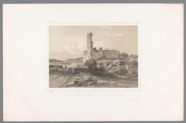 Näkymä Koldinghusin raunioille Les ruines du château de Colding / Ruiner of Koldinghuus (otsikko esineessä) Kasvot Skandinaviassa (sarjan nimi) Vues du Nord. Danemarck (sarjan nimi)