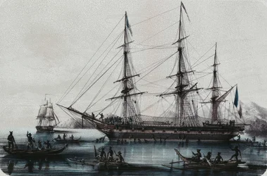 Astrolabe ja Zelee saapuvat Noukahivaan,