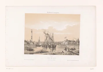 Näkymä Caeniin Cours Caffarellilta Port de Caen, Pris du Cours Caffarelli (otsikko esineessä) Contemporary France (sarjan nimi) La France de nos jours (sarjan nimi esineellä)