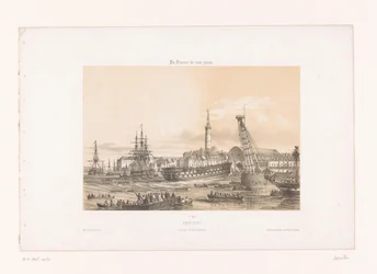 Näkymä Arsenalille Lorientin satamassa Lorient. Interior du Portmilitary (nimi esineessä) Contemporary France (sarjan nimi) La France de nos jours (sarjan nimi esineellä)