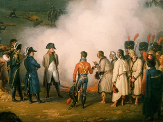 Napoleonin leiri Austerlitzin taistelun aattona (öljy kankaalle)