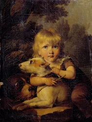 Louis Arnaultin muotokuva (1803-1885) Louis Leopold Boillyn (1761-1845) lapsimaalaus 1808 noin. Aurinko. 0,22x0,16 m