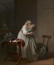 Kaksi nuorta naista suutelemassa Kaksi nuorta naista suutelemassa, n. 1790-1794.