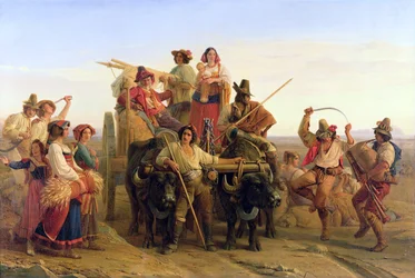 Harvesterien saapuminen Pontinen suoalueelle, 1830