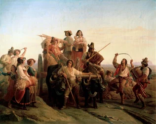 Harvesterien saapuminen Pontinen suoalueelle, 1833