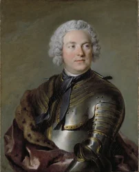 Charles Gustave de Tessin, ruotsalainen aristokraatti ja poliitikko - Carl Gustaf Tessinin (1695-1770) muotokuva, Tocque, Louis (1696-1772). öljy kankaalle