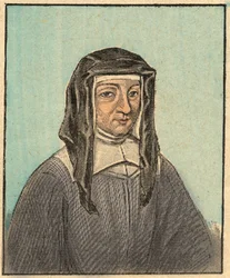Louise de Marillacin muotokuva (Louise Le Gras) (1591-1660) - Kaiverrus kirjasta "" Uskonnollinen opetus silmin. Wonderful Album”, Louis Maitrejean ja Georget Ramond - Ranska 1910