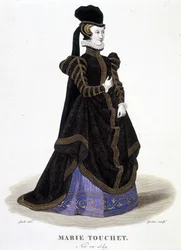 Marie Touchetin (1549-1638) muotokuva. "" Ranskan kuuluisien naisten galleriassa""