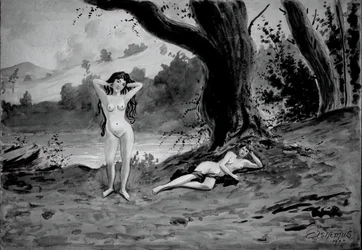 Kaksi alaston, 1900.