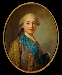 Ludvig XVIII:n muotokuva, Ranskan kuningas, sitten Provencen kreivi (1755-1824). Louis Michel Van Loon (1707-1771) maalaus