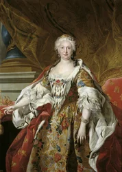 Espanja: Isabel Farnesio, reina de España Kuningatar Isabel de Farnesion virallinen muotokuva.
