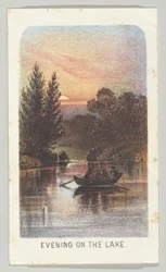 Ilta järvellä sarjasta Views in Central Park, New York, osa 3, 1864.