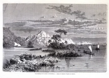 Sisäkuva Chantaboun Baylle. 1874. Sabatierin piirustus herra Mouhotin mukaan. “Tour du monde”