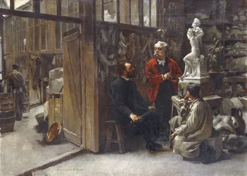 Kuvanveistäjä Albert-Ernest Carrier-Belleusen studio