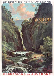 Orleansin rautatie. Vic-sur-Cere, n. 1900-1910.