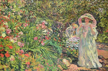 Madame Valtat in the garden