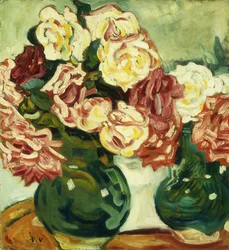 Kaksi ruusumaljakkoa; Deux Vases de Roses