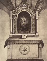 XIII asema. Jeesus luovutetaan äitinsä käsiin. Tämä alttari on rakennettu..., 1860 tai myöhemmin