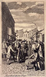 Pärttylin markkinat, Lontoo, noin 1715