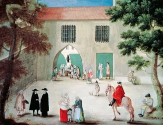 Ajudant pobres davant de l