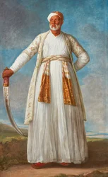 Muhammad Dervish Khanin muotokuva, Tipu Sultanin Ranskan hoviin lähettämä suurlähettiläs, 1788.