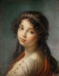Taiteilijan tyttären Jeanne-Lucie-Louisen, kutsumanimeltään Julie, muotokuva, 1792.