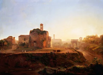 Näkymä foorumille illalla, Louise-Josephine Sarazin de Belmont (1790-1870)