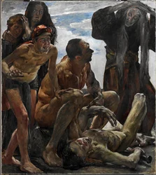 ""Le deuil"" (suru) Peinture de Lovis Corinth (1858-1925) - 1908 - Öljy kankaalle Koko 192x174 cm Ala-Saksin osavaltion museo, Hannover