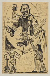 Lovis Corinth Carl Strathmannille: postikortti, postileima 12. kesäkuuta 1895 (Appenzell)
