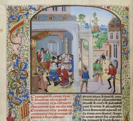 Homenatge de Lluís II de Male per una diputació de Gant, ca 1470-1475. finlandès