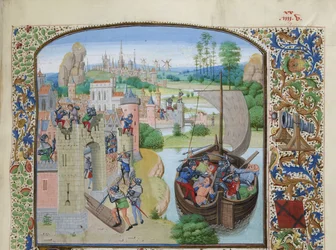 Gentin kauppiaiden verilöyly Audenardessa 1380, noin 1470-1475.